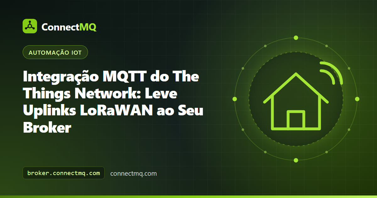 Bridge The Things Network MQTT levando uplinks de sensores LoRaWAN de um gateway para a árvore de tópicos de um broker MQTT na nuvem