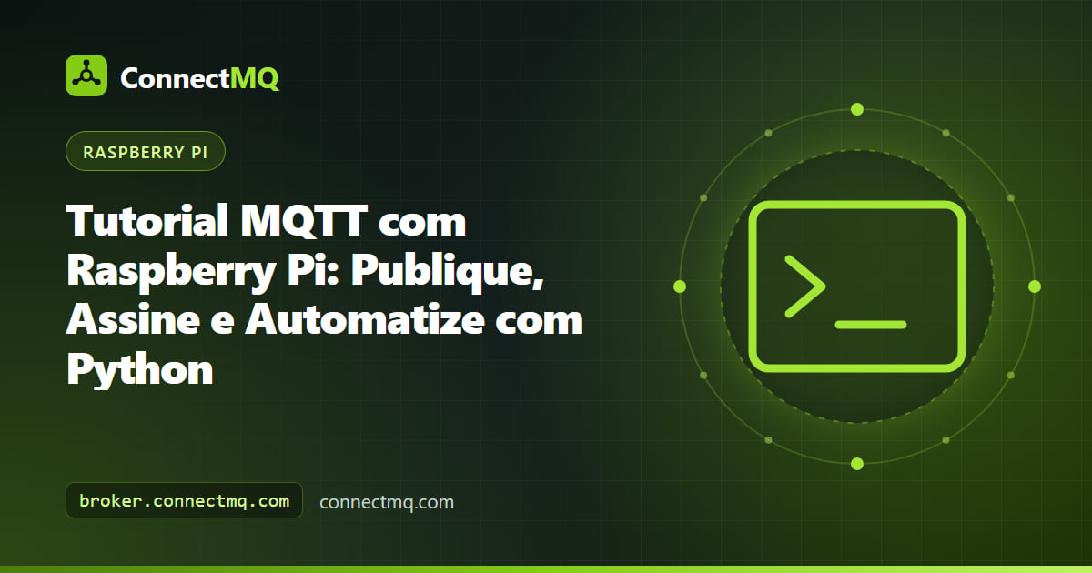 Placa Raspberry Pi ligada a um LED e a um sensor publicando dados em um broker na nuvem, em um tutorial MQTT com Raspberry Pi