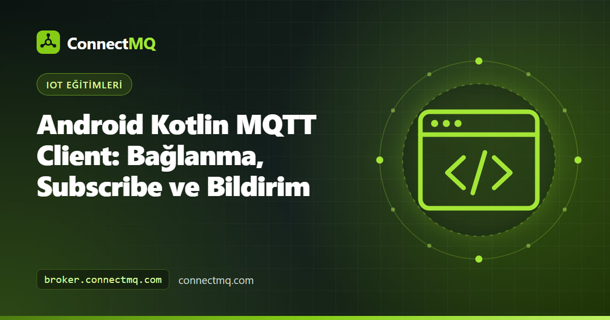Bulut broker'a bağlı bir android kotlin mqtt uygulamasından gelen alarm bildirimini gösteren Android telefon
