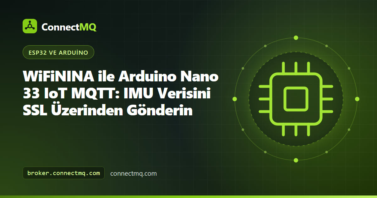 SSL üzerinden bir Arduino Nano 33 IoT MQTT kurulumunda hareket sensörü verisi gönderen Arduino Nano 33 IoT kartı