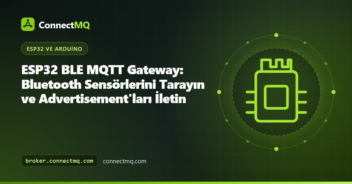 Yakındaki sensörlerden Bluetooth advertisement'ları alan ve bunları Wi-Fi üzerinden ileten ESP32 ble mqtt gateway