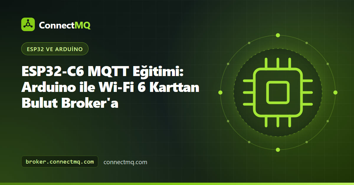 Bir esp32-c6 mqtt eğitiminde bulut broker'a bağlı, RGB LED'i yanan ESP32-C6 DevKitC-1 kartı