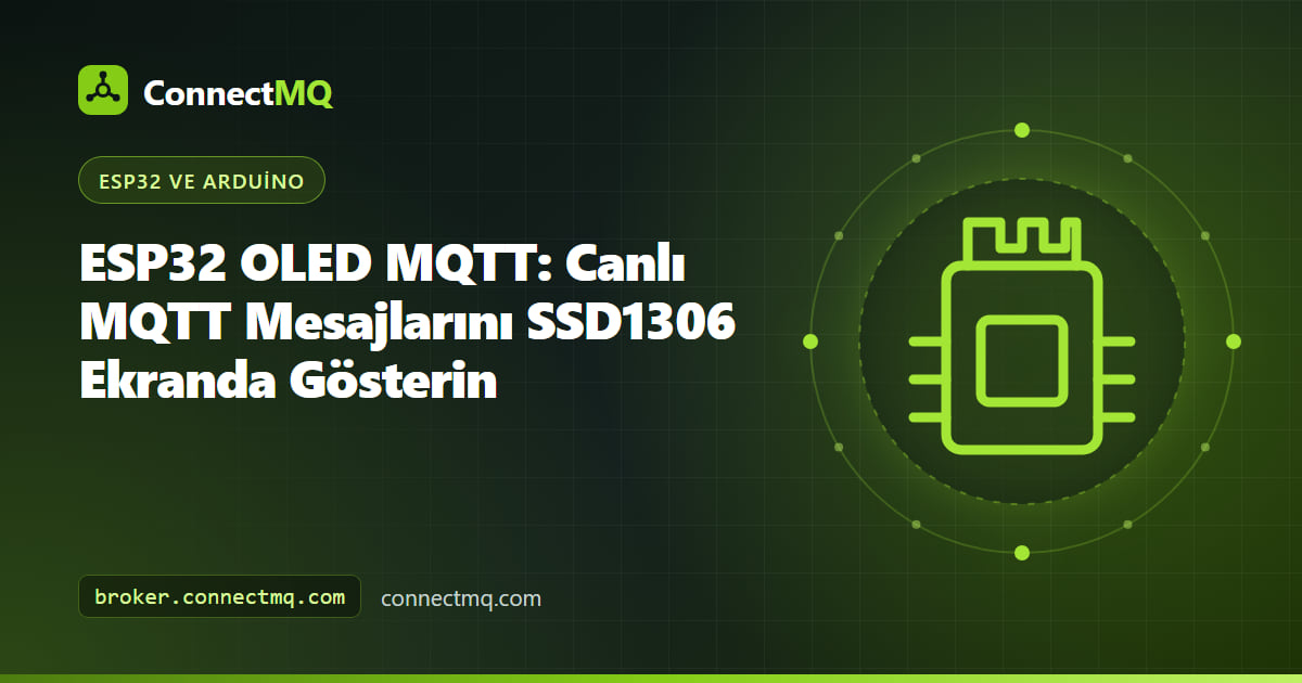 Bir esp32 oled mqtt ekranında sıcaklık değerlerini gösteren, ESP32'ye bağlı küçük SSD1306 ekran