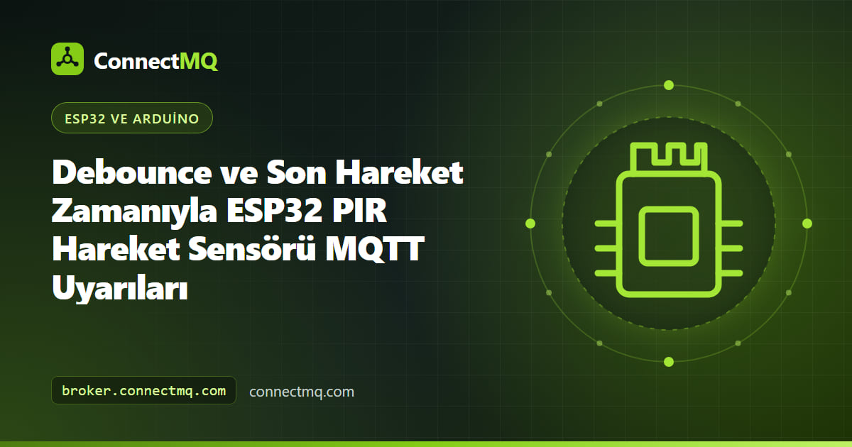 Bir esp32 pir hareket sensörü mqtt projesinde buluta hareket uyarıları gönderen, ESP32'ye bağlı HC-SR501 PIR modülü