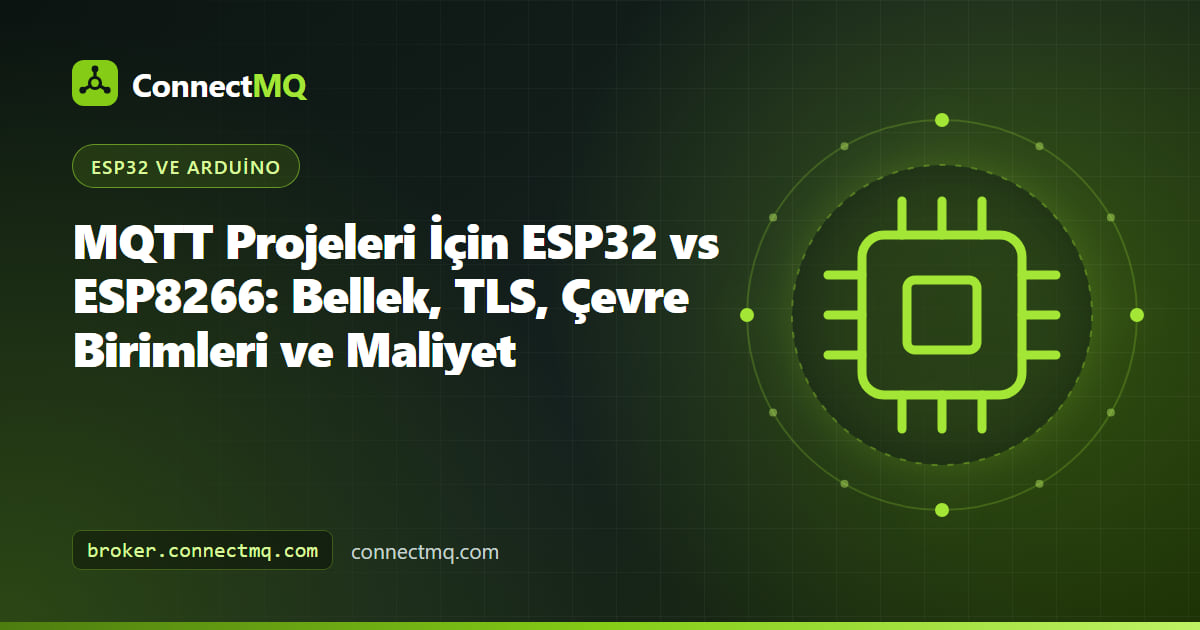 ESP32 vs ESP8266 MQTT karşılaştırması için yan yana duran ESP32 ve ESP8266 geliştirme kartları