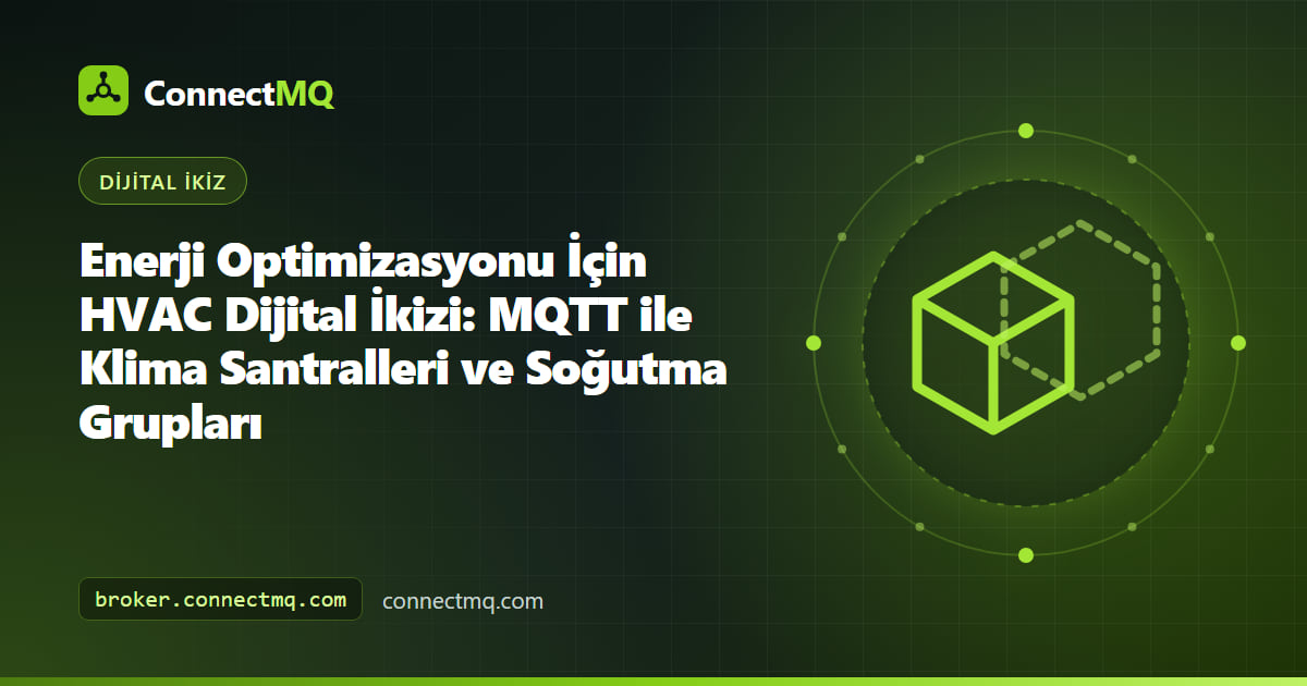 Canlı enerji verileriyle bir klima santralini ve soğutma grubu tesisini gösteren HVAC dijital ikizi panosu