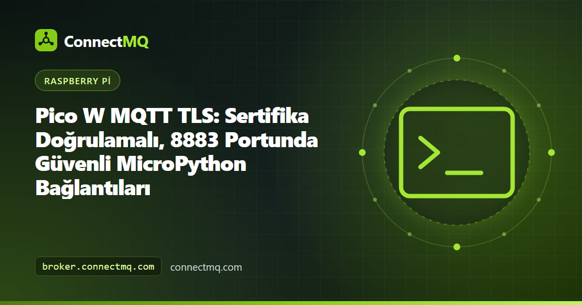 Raspberry Pi Pico W ile 8883 portundaki bulut MQTT broker arasında asma kilit bulunan Pico W MQTT TLS bağlantısı