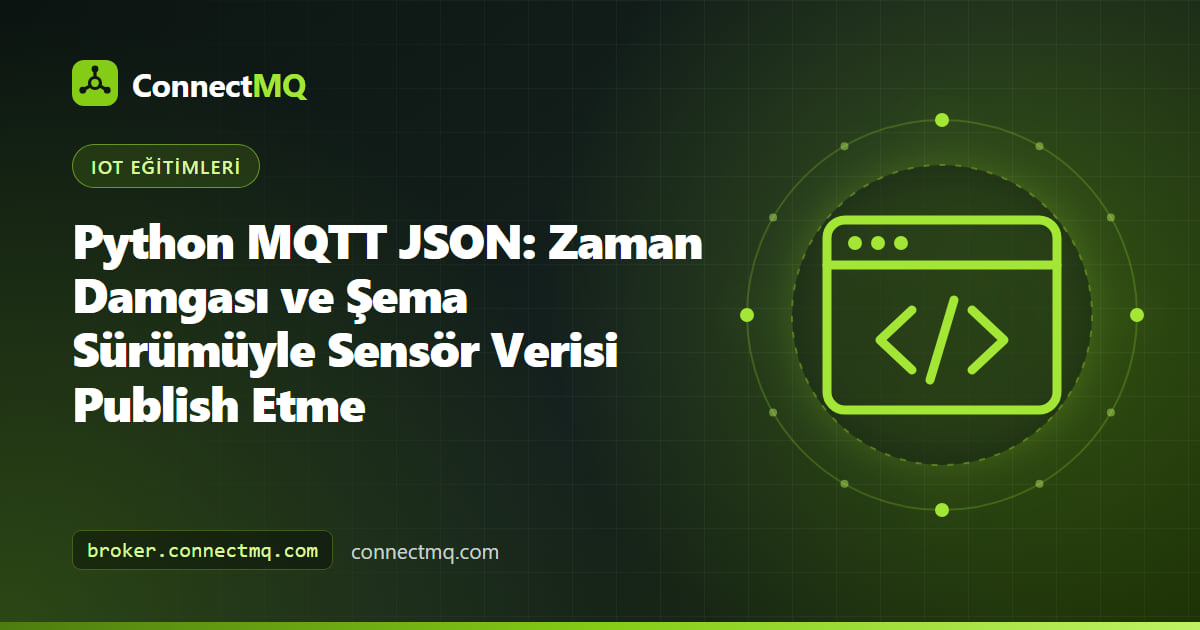 Sensör ölçümlerini zaman damgası ve şema sürümü içeren bir python mqtt json payload'ına dönüştüren Python kodu