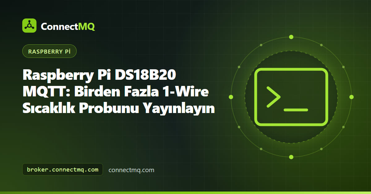 Bir Raspberry Pi DS18B20 MQTT projesinde tek bir 1-Wire hattı üzerinden Raspberry Pi'ye bağlı ve ölçümleri buluta gönderen birkaç su geçirmez DS18B20 sıcaklık probu