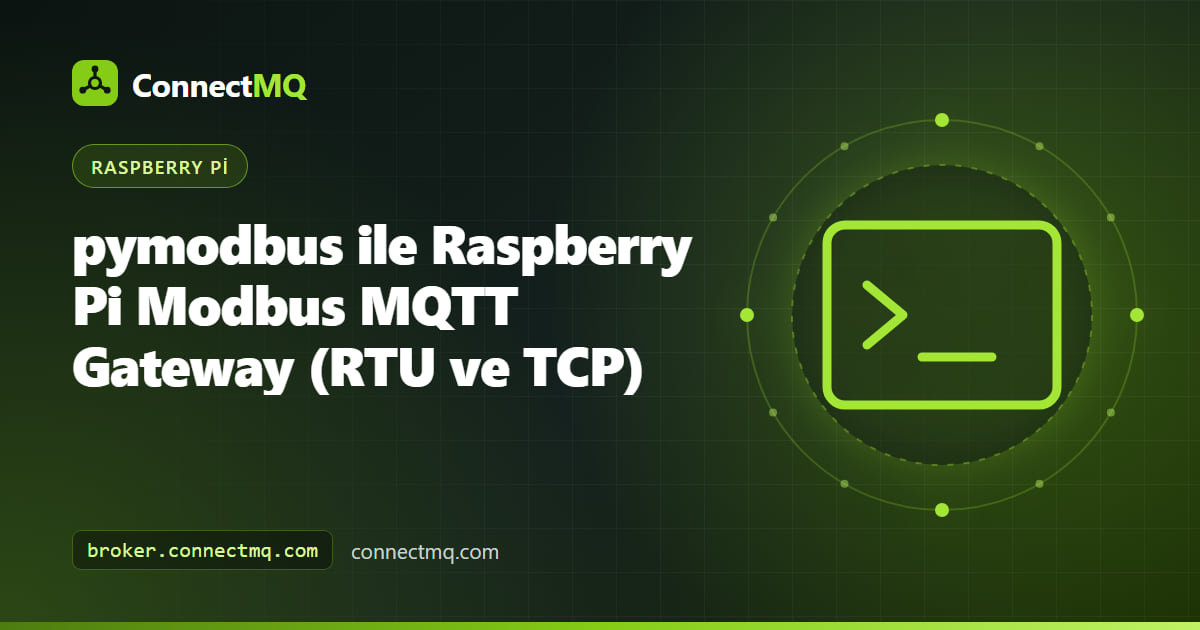 Buluta raspberry pi modbus mqtt gateway olarak bir enerji sayacına bağlanmış USB RS-485 adaptörlü Raspberry Pi