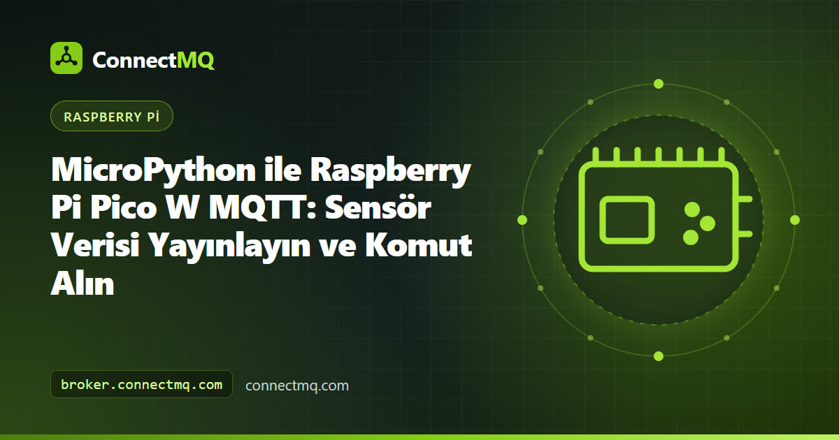 Dahili sıcaklık okumalarını Wi-Fi üzerinden bulut broker'a yayınlayan Raspberry Pi Pico W MQTT projesi