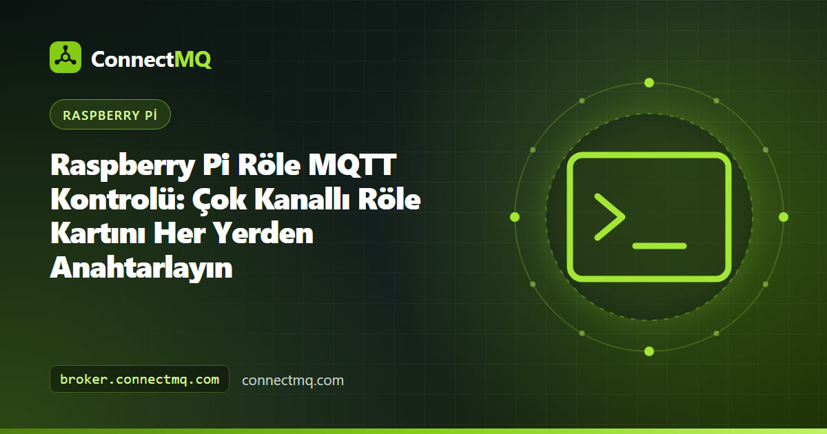 Bir raspberry pi röle mqtt projesinde bulut MQTT mesajlarıyla kontrol edilen, gösterge LED'li dört kanallı röle kartına bağlı Raspberry Pi
