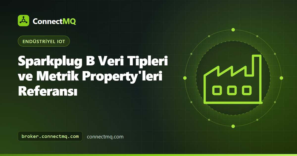 Kodları, Protobuf değer alanları ve metrik property'leriyle Sparkplug B veri tipleri referans tablosu