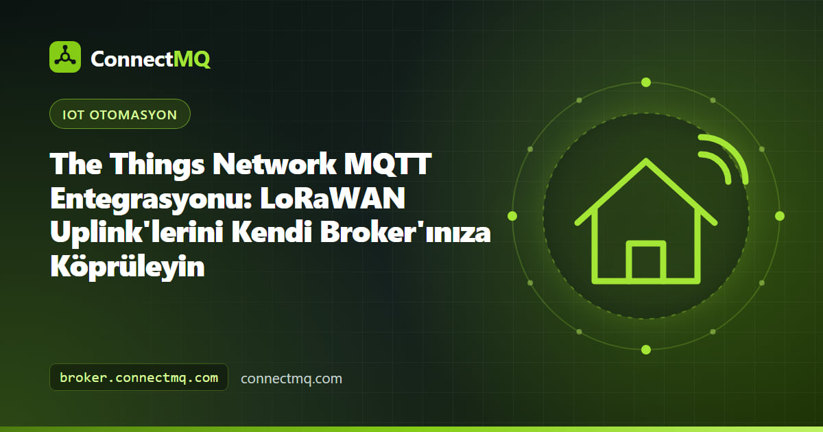 LoRaWAN sensör uplink'lerini bir ağ geçidinden bulut MQTT broker topic ağacına taşıyan The Things Network MQTT köprüsü