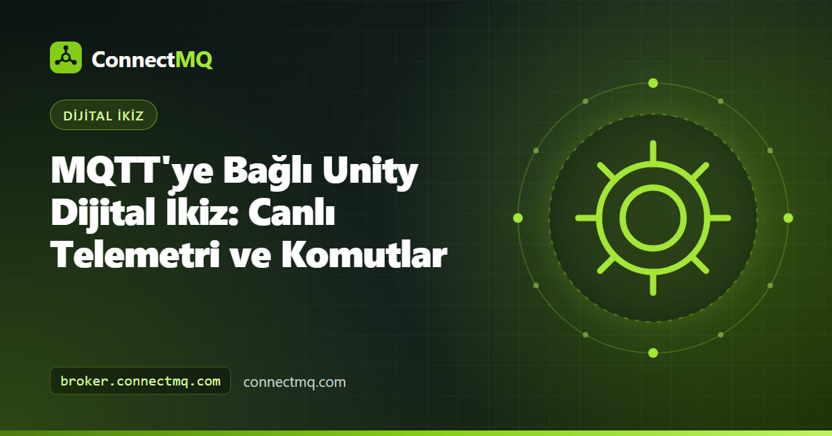Canlı MQTT telemetrisiyle dönen ve renk değiştiren bir endüstriyel pompanın Unity dijital ikizi